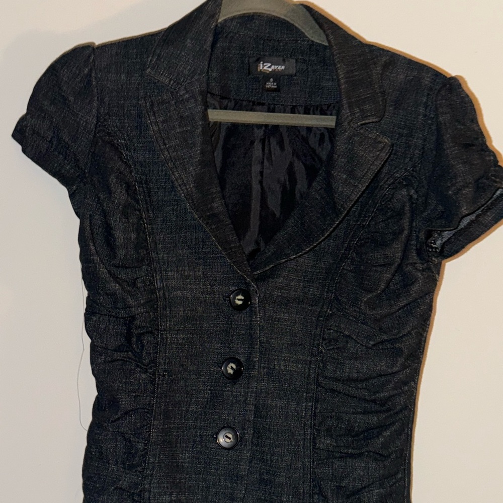 Iz Byer Charcoal Women's Blazer